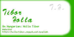 tibor holla business card